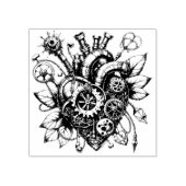 Steampunk Heart Stamp – Gear & Clockwork Rubberstempel (Afrduk)