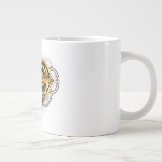 Steampunk Heart with a Manometer Extra Grote Beker (Rechts)