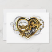 Steampunk Heart with a Manometer Feestdagenkaart (Voorkant)