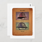 Steampunk Helmets Briefkaart (Voorkant / Achterkant)