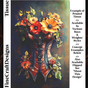 Steampunk Herfst Bloemen Baskisch DF7RF Decoupage Tissuepapier