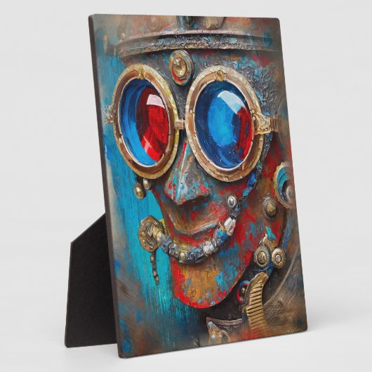 Steampunk Het Tin Man Portret Fotoplaat (Zijkant)