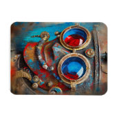 Steampunk Het Tin Man Portret Magneet (Horizontaal)