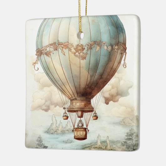  Steampunk Hete Luchtballon (2) Keramisch Ornament (Links)