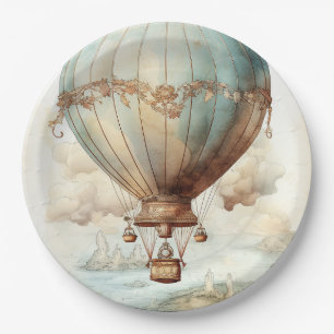  Steampunk Hete Luchtballon (2) Papieren Bordje