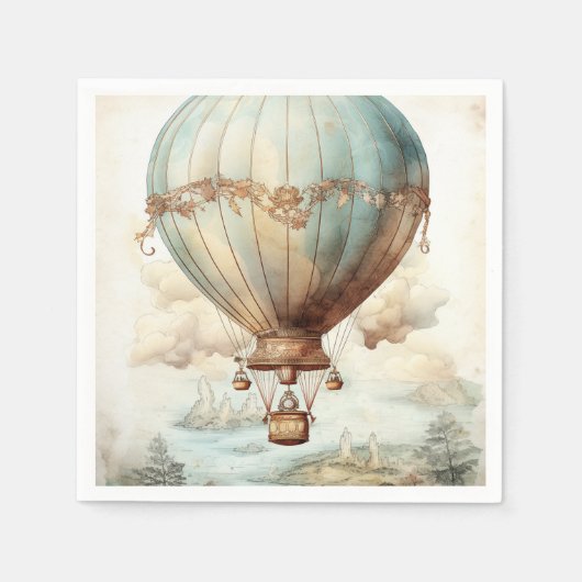 Steampunk Hete Luchtballon (2) Servet (Voorkant)