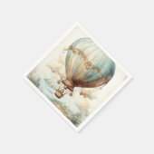 Steampunk Hete Luchtballon (2) Servet (Hoek)