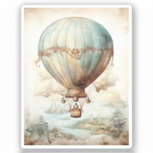  Steampunk Hete Luchtballon (2) Sticker