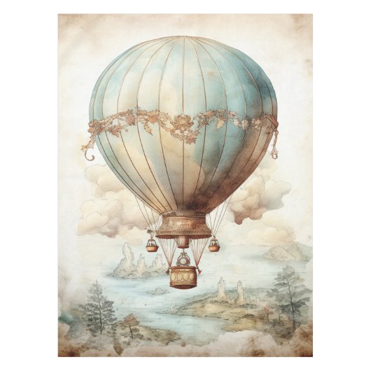 Steampunk Hete Luchtballon (2) Tafelkleed (Voorkant)