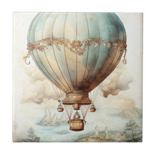  Steampunk Hete Luchtballon (2) Tegeltje