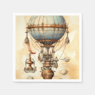 Steampunk Hete Luchtballon (3) Servet