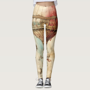 Steampunk Hete Luchtballon (4) Leggings