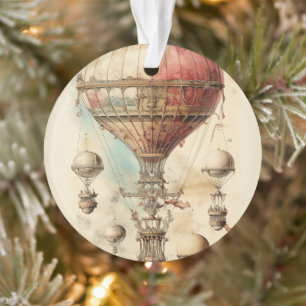  Steampunk Hete Luchtballon (4) Ornament