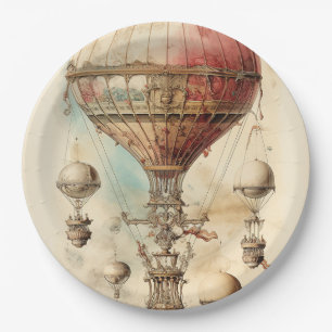  Steampunk Hete Luchtballon (4) Papieren Bordje