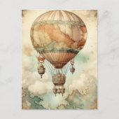 Steampunk Hete Luchtballon (5) Briefkaart (Voorkant)