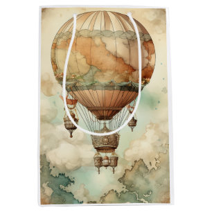 Steampunk Hete Luchtballon (5) Medium Cadeauzakje