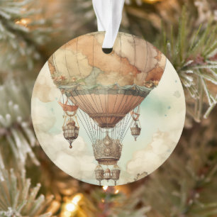 Steampunk Hete Luchtballon (5) Ornament