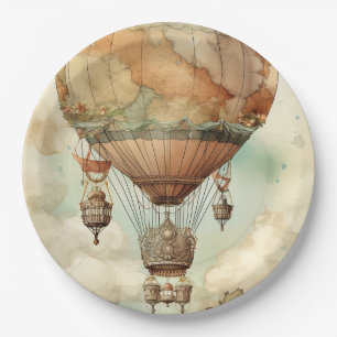  Steampunk Hete Luchtballon (5) Papieren Bordje