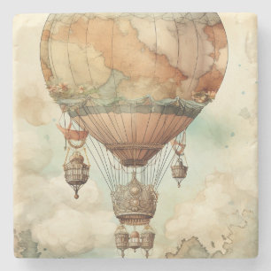  Steampunk Hete Luchtballon (5) Stenen Onderzetter