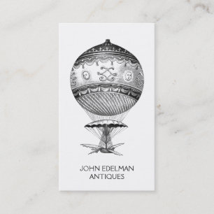 Steampunk Hete Luchtballon Antieke Dealer Visitekaartje