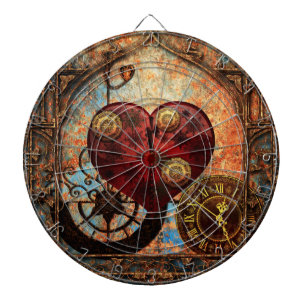 Steampunk Hoorstrelpapier Dartbord