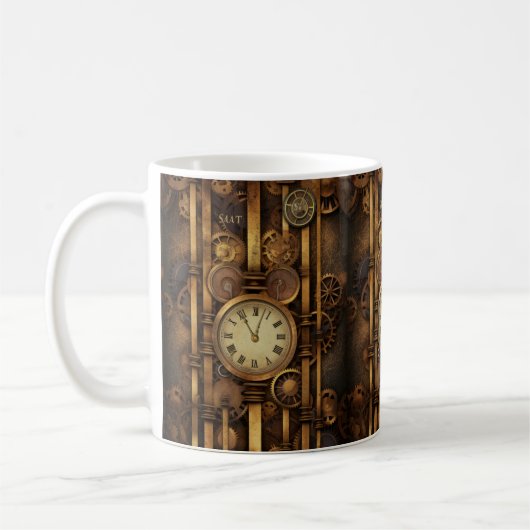 Steampunk Horloge Café Mug (Gauche)