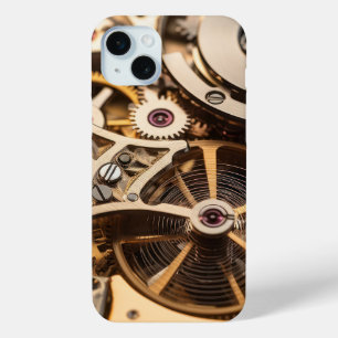 Steampunk horloge innerlijke werking iPhone 15 mini hoesje
