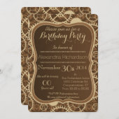 Steampunk horloge-uitrusting en damasverjaardagsfe kaart (Voorkant / Achterkant)