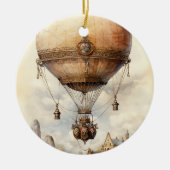  Steampunk Hot Air ballon Keramisch Ornament (Voorkant)