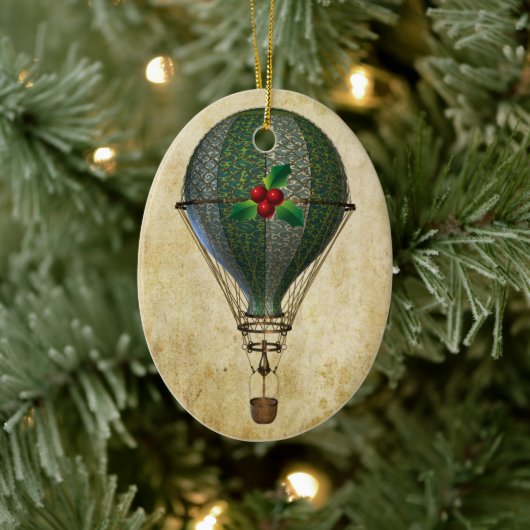 Steampunk Hot Air Ballon  Ornament (Boom)