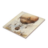 Steampunk Hot Air ballon Tegeltje (Zijkant)