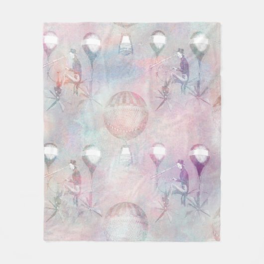 Steampunk Hot Air-ballonnen | Feminine Fleece Deken (Voorkant)