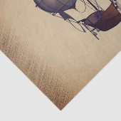 Steampunk Hot Air-ballonnen met schip Tissuepapier (Detail)