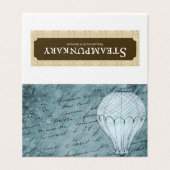 Steampunk Hot Air Balloon Dusk Blue écriture manus (Outside Unfolded)
