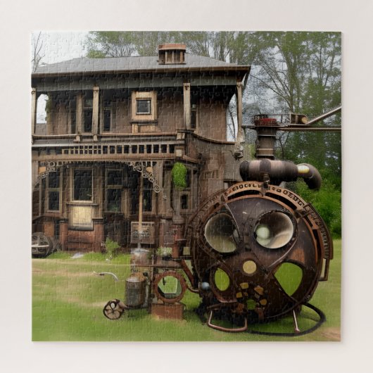 Steampunk House en Alien Legpuzzel (Verticaal)