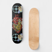 Steampunk Human Heart Anatomie Sci Fi Art Skateboard (Voorkant)