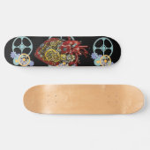 Steampunk Human Heart Anatomie Sci Fi Art Skateboard (Horizontaal)