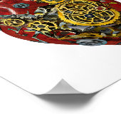 Steampunk Human Heart Anatomy Art Poster (Hoek)