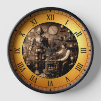 Steampunk Humanoid Mechanical Robot