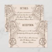Steampunk-huwelijksreceptie Kaart (Voorkant / Achterkant)