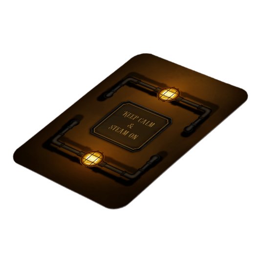 Steampunk in de machinekamer "Houd kalm en stoam a Magneet (Linkerzijde)