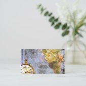 Steampunk in Rose Timepiece Cartes de visite (Debout devant)