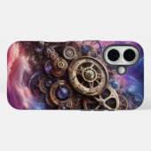 Steampunk Industrial Clockwork Paarse en Roze Case-Mate iPhone Case (Achterkant (horizontaal))