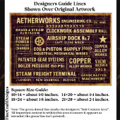 Steampunk Industrial Typography Sign FA4 Decoupage Tissuepapier