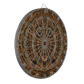 Steampunk Industrial Vintage Clockwork Dartbord (Voorkant Links)