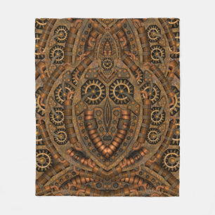 Steampunk Industrial Vintage Clockwork Fleece Deken