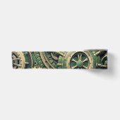 Steampunk Industriële Groene Clockwork Gears Lint (Voorkant)