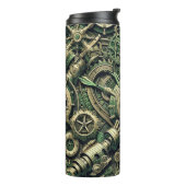 Steampunk Industriële Groene Clockwork Gears Thermosbeker (Gedraaid links)