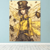 Steampunk Insectendame Canvas Afdruk (Insitu (Houten vloer))