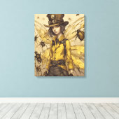 Steampunk Insectendame Canvas Afdruk (Insitu (Houten vloer))